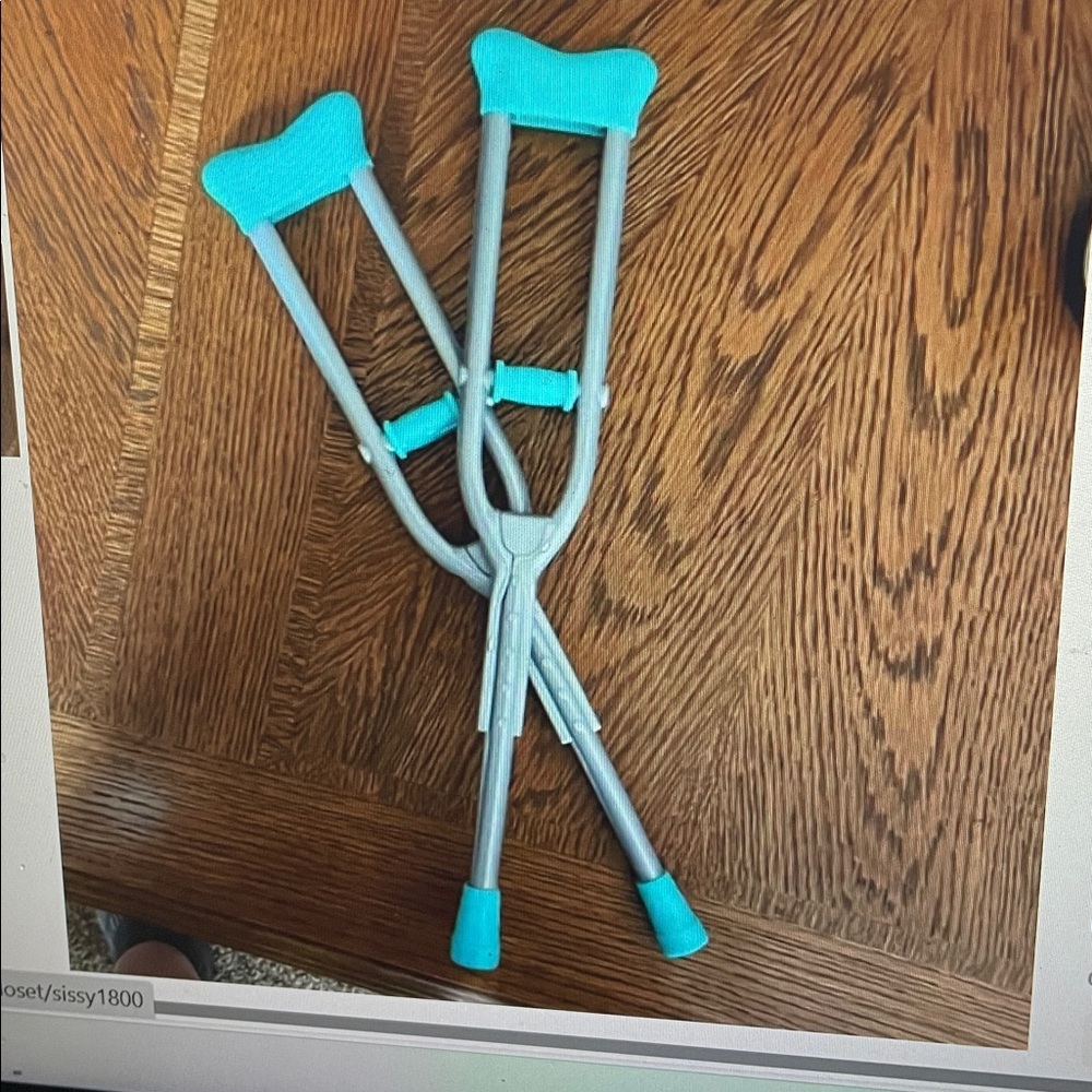 Our generation doll crutches blue